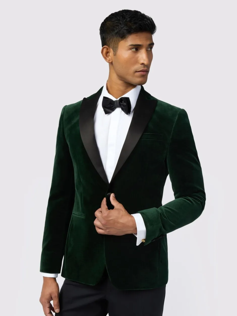 Smokings En Feestkleding|Ted Baker Tailoring Green Velvet Jacket