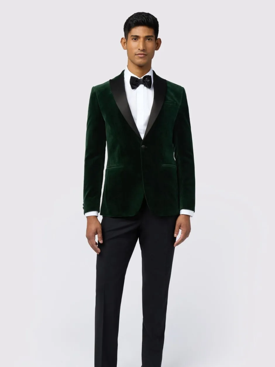 Smokings En Feestkleding|Ted Baker Tailoring Green Velvet Jacket