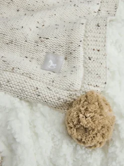 Babyartikelen En Slaapzakken |The Little Tailor - Babydeken met pompons en pluche voering
