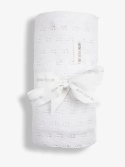 Babyartikelen En Slaapzakken |The Little Tailor ajourgebreid babydekentje van 100% katoen
