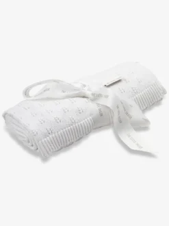 Babyartikelen En Slaapzakken |The Little Tailor ajourgebreid babydekentje van 100% katoen
