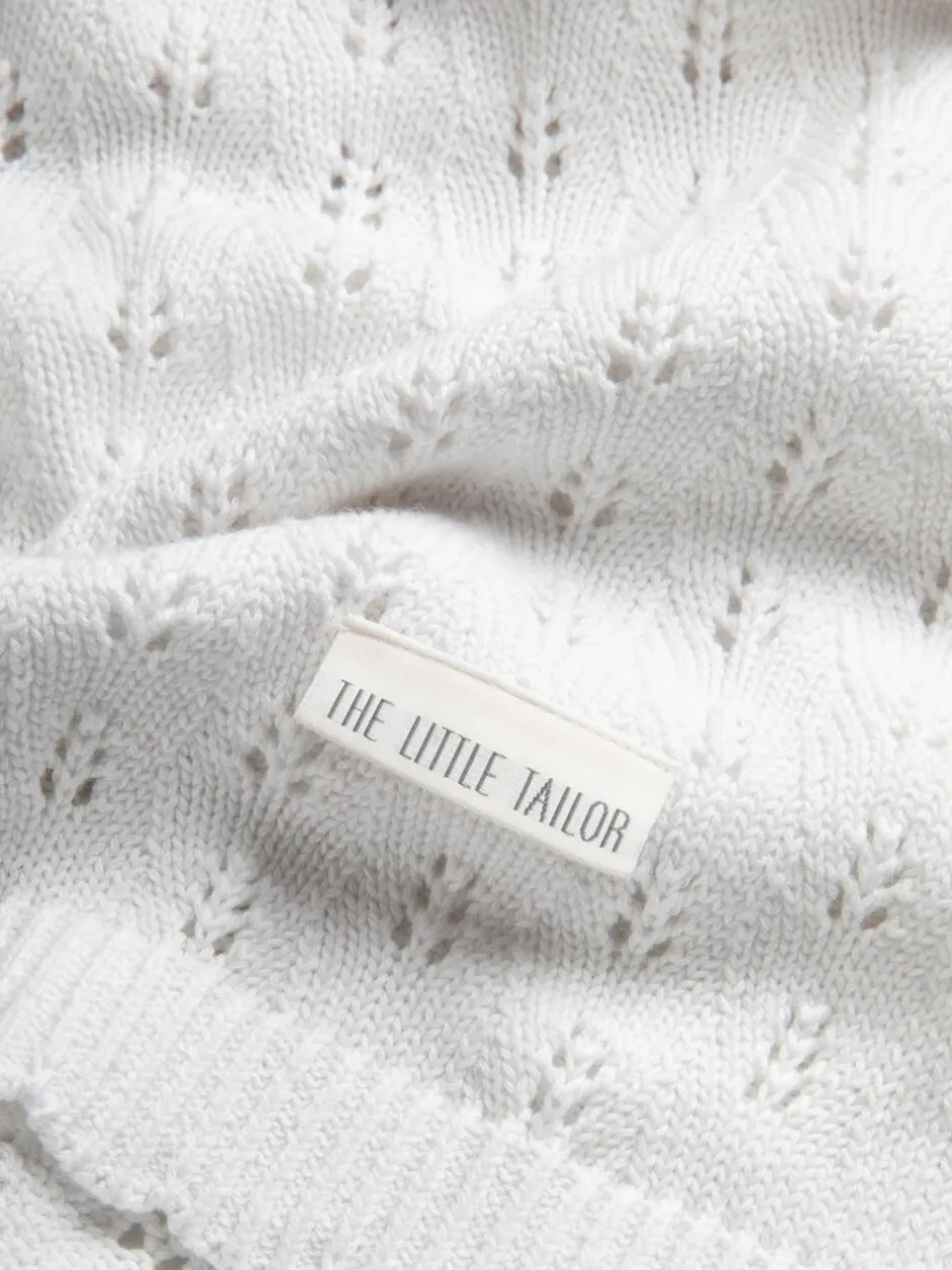 Babyartikelen En Slaapzakken |The Little Tailor ajourgebreid babydekentje van 100% katoen