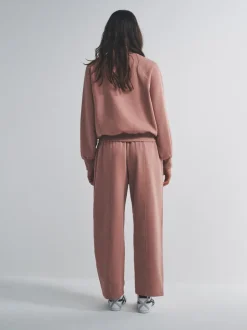 Hoody's En Sweatshirts|The Set - Combi-Set van oversized Sweatshirt met raglanmouwen en Barrel jeans Joggingbroeken