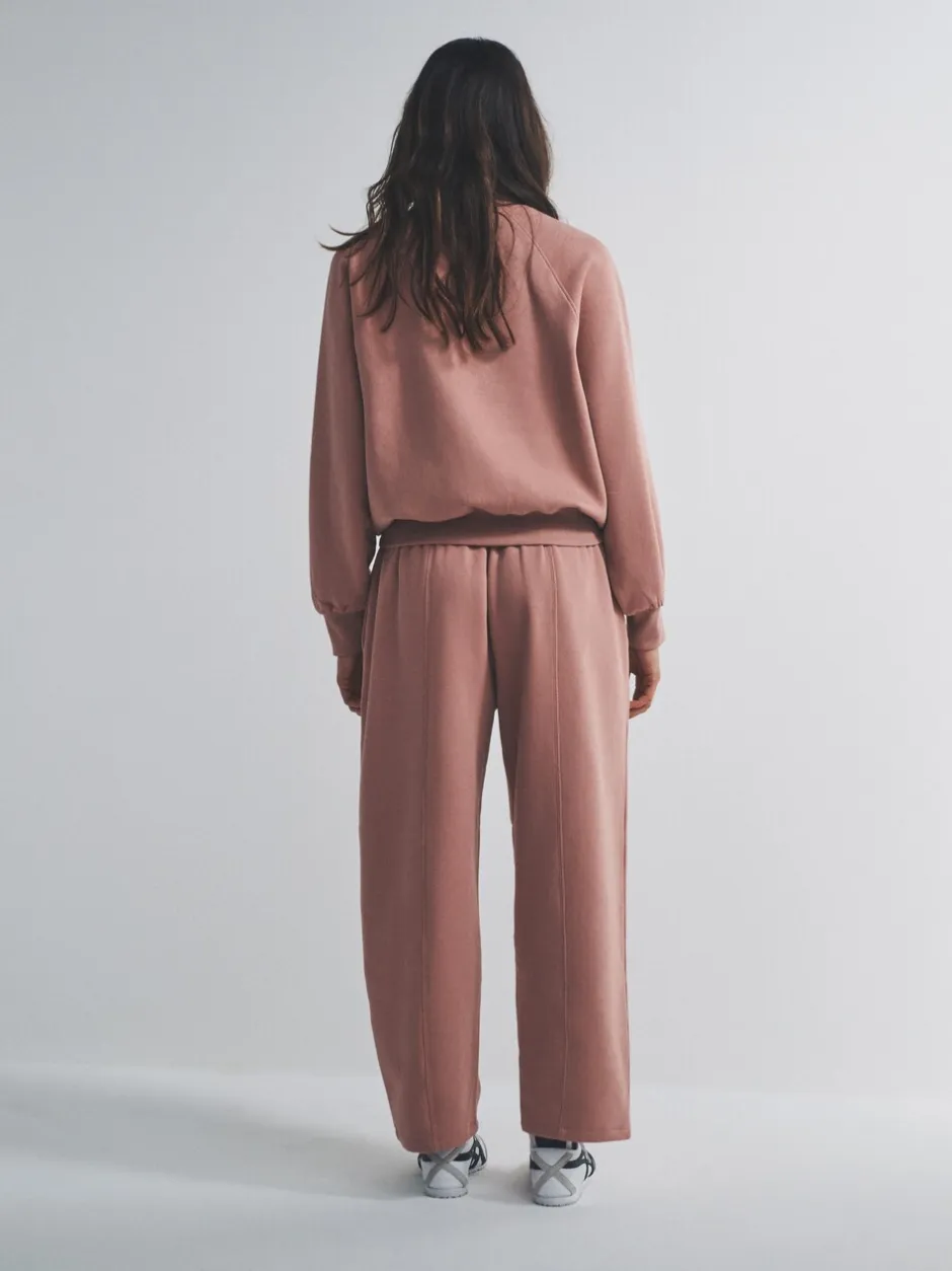 Hoody's En Sweatshirts|The Set - Combi-Set van oversized Sweatshirt met raglanmouwen en Barrel jeans Joggingbroeken