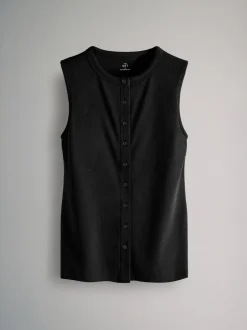Tops En T-Shirts|The Set 3 Pack Button Through Ribbed Vests