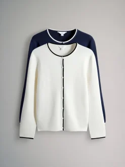 Gebreide Kleding|The Set 2 Pack gebreide vesten met punt