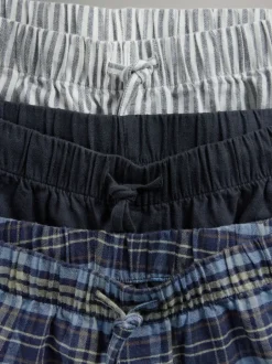 Pyjama's|Loungewear|The Set 3 Pack Jersey T-Shirt and Flannel Pyjamas