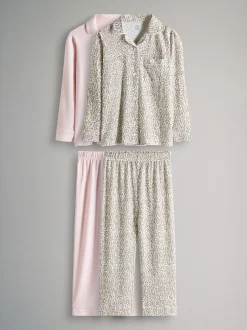 Nachtkleding En Pyjama's|Pyjama's|The Set 2 Pack Long Sleeve Viscose Jersey Pyjamas