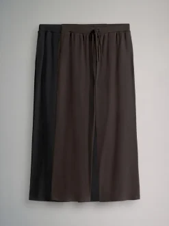 Sportkleding|The Set 2 Pack Ribbed Jersey Wide Leg Trouser
