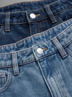 Jeans*The Set 2 Pack wijde pijpen jeans met omgeslagen zoom