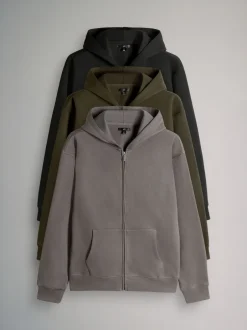 Loungewear|Sweaters En Hoody´S*The Set 3 Pack Zip Through Hooded Sweatshirt