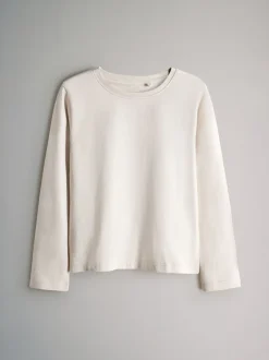 Pyjama's*The Set Long Sleeve Cotton Jersey T-Shirt and Woven Bottom Pyjamas Set