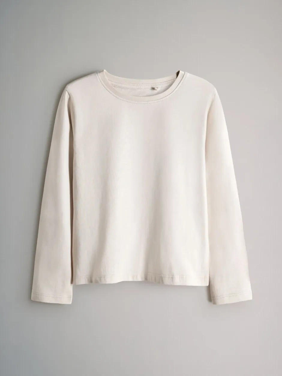 Pyjama's*The Set Long Sleeve Cotton Jersey T-Shirt and Woven Bottom Pyjamas Set
