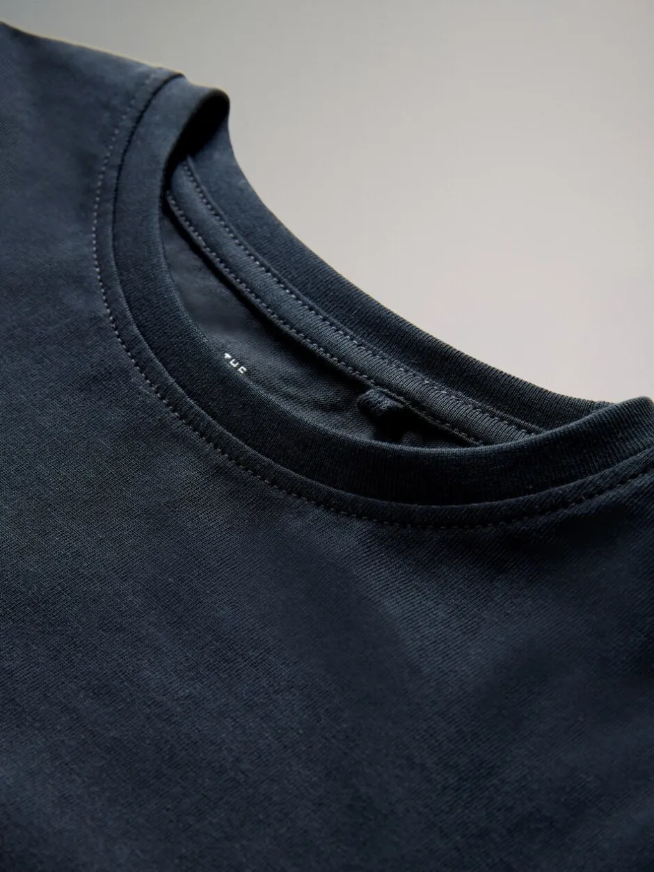 Pyjama's*The Set Long Sleeve Cotton Jersey T-Shirt and Woven Bottom Pyjamas Set