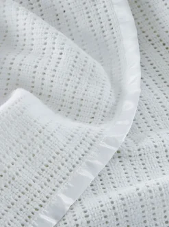 Babyartikelen En Slaapzakken |Kinderbeddengoed|The White Company - Cellulaire satijnen winterdeken Wit