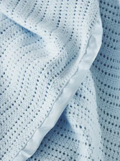 Babyartikelen En Slaapzakken |Kinderbeddengoed*The White Company - Cellulaire satijnen winterdeken Blauw