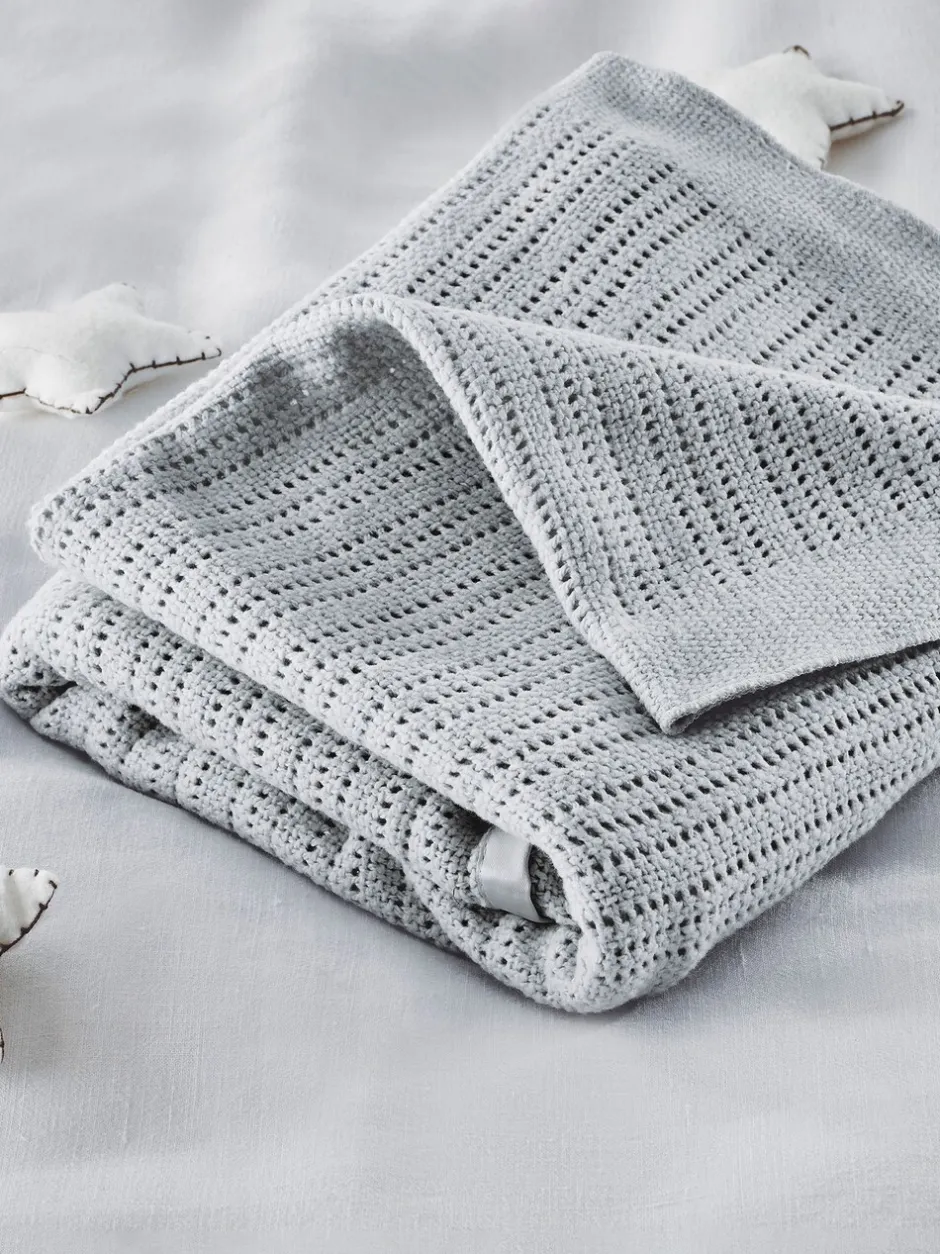 Babyartikelen En Slaapzakken |Kinderbeddengoed*The White Company - Cellulaire satijnen winterdeken Grijs