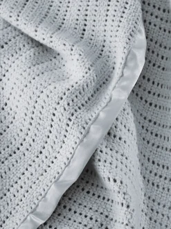 Babyartikelen En Slaapzakken |Kinderbeddengoed*The White Company - Cellulaire satijnen winterdeken Grijs