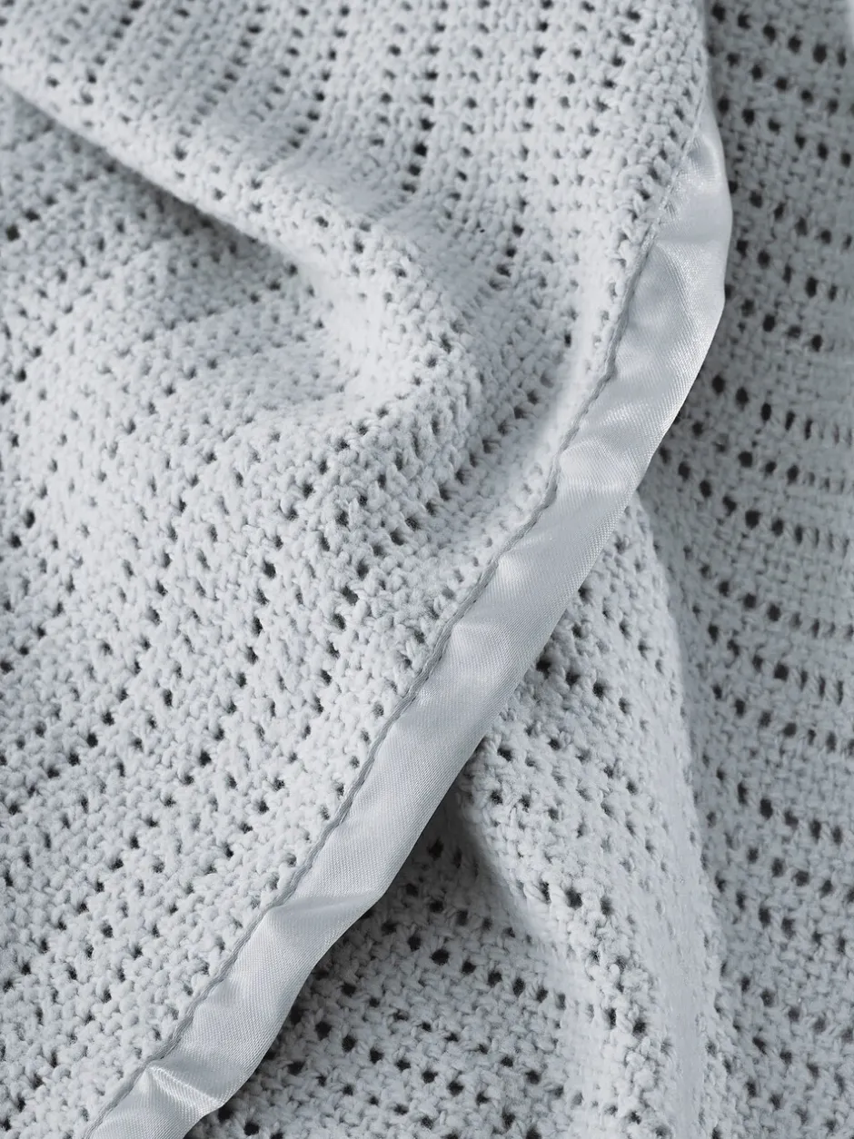 Babyartikelen En Slaapzakken |Kinderbeddengoed*The White Company - Cellulaire satijnen winterdeken Grijs
