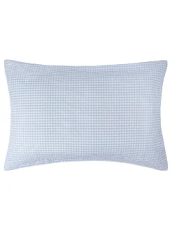 Merkbeddengoed*The White Company 100% Cotton Dusty Star Gingham Double Fitted Sheet
