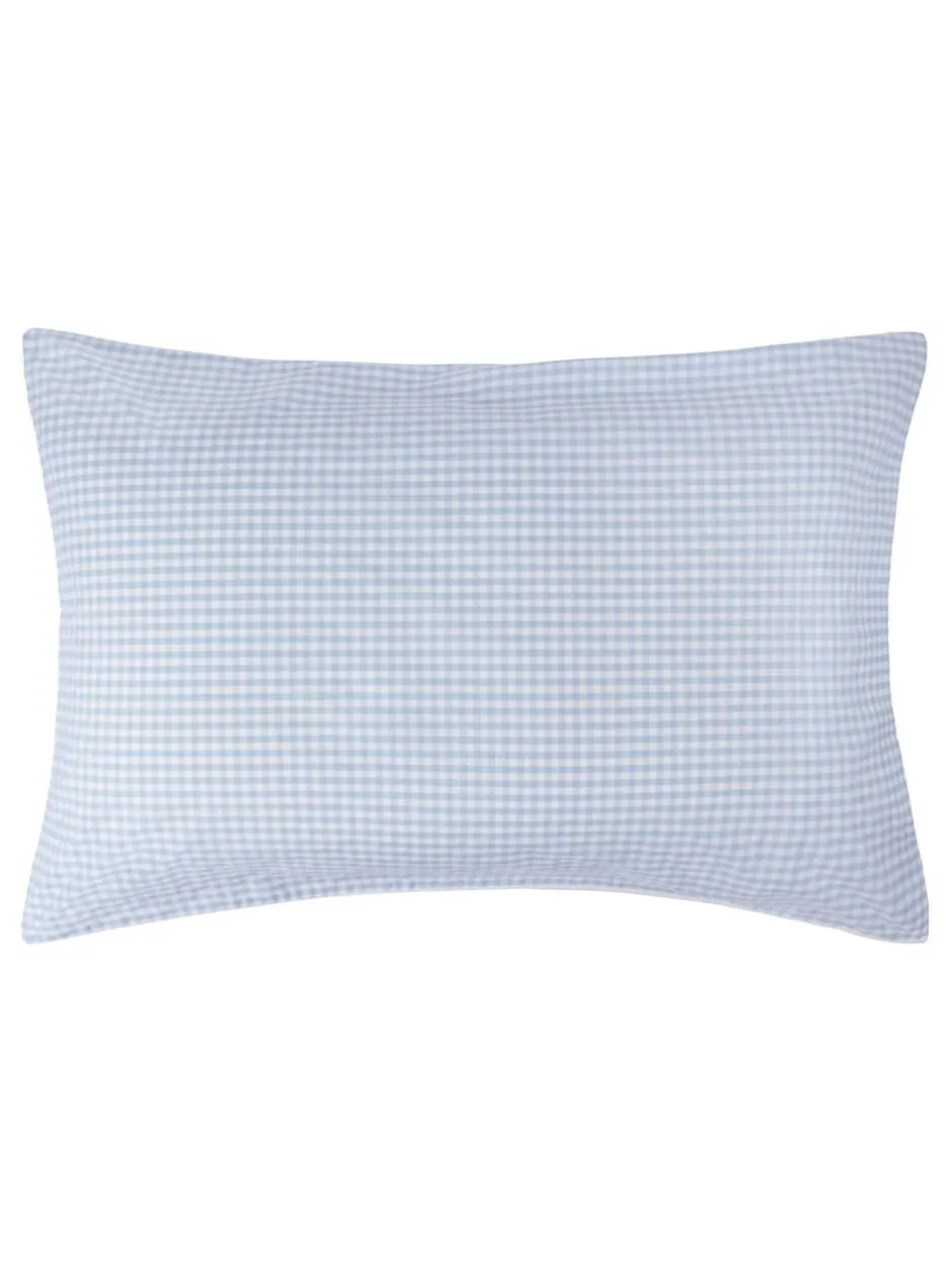 Merkbeddengoed*The White Company 100% Cotton Dusty Star Gingham Double Fitted Sheet