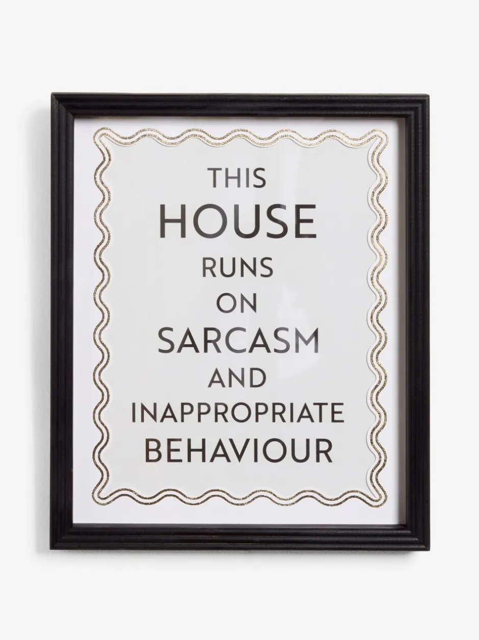 Canvassen En Kunst Voor Aan De Wand*Next This House Runs On Framed Wall Art