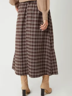 Rokken|Threadbare Check Pull On Midaxi Skirt
