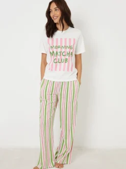 Pyjama's|Loungewear|Threadbare Graphic Print Short Sleeve Pyjamas Set