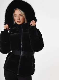 Jassen En Jacks|Threadbare High Shine Belted Parka Ski Jacket