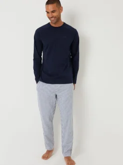Pyjama's|Threadbare Long Sleeve Top & Stripe Joggers Pyjamas Set