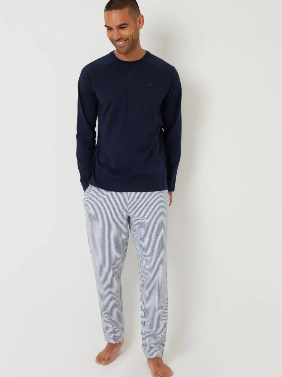 Pyjama's|Threadbare Long Sleeve Top & Stripe Joggers Pyjamas Set
