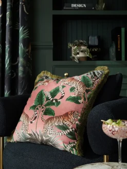 Kussentjes En Plaids|Kussentjes En Plaids*Next Tiger Print Velvet Cushion