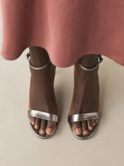 Schoenen Met Hakken*Next - Forever Comfort® Strappy Heeled Sandals Tin