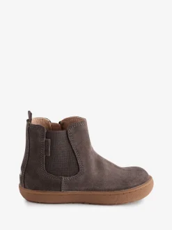 Boots|Toezone River Bruin suède leren Boots met kruisje en rits voor Jongens