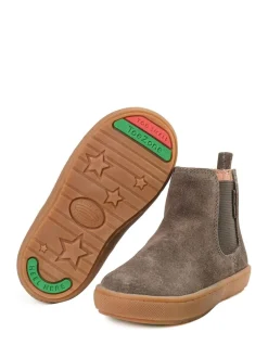 Boots|Toezone River Bruin suède leren Boots met kruisje en rits voor Jongens