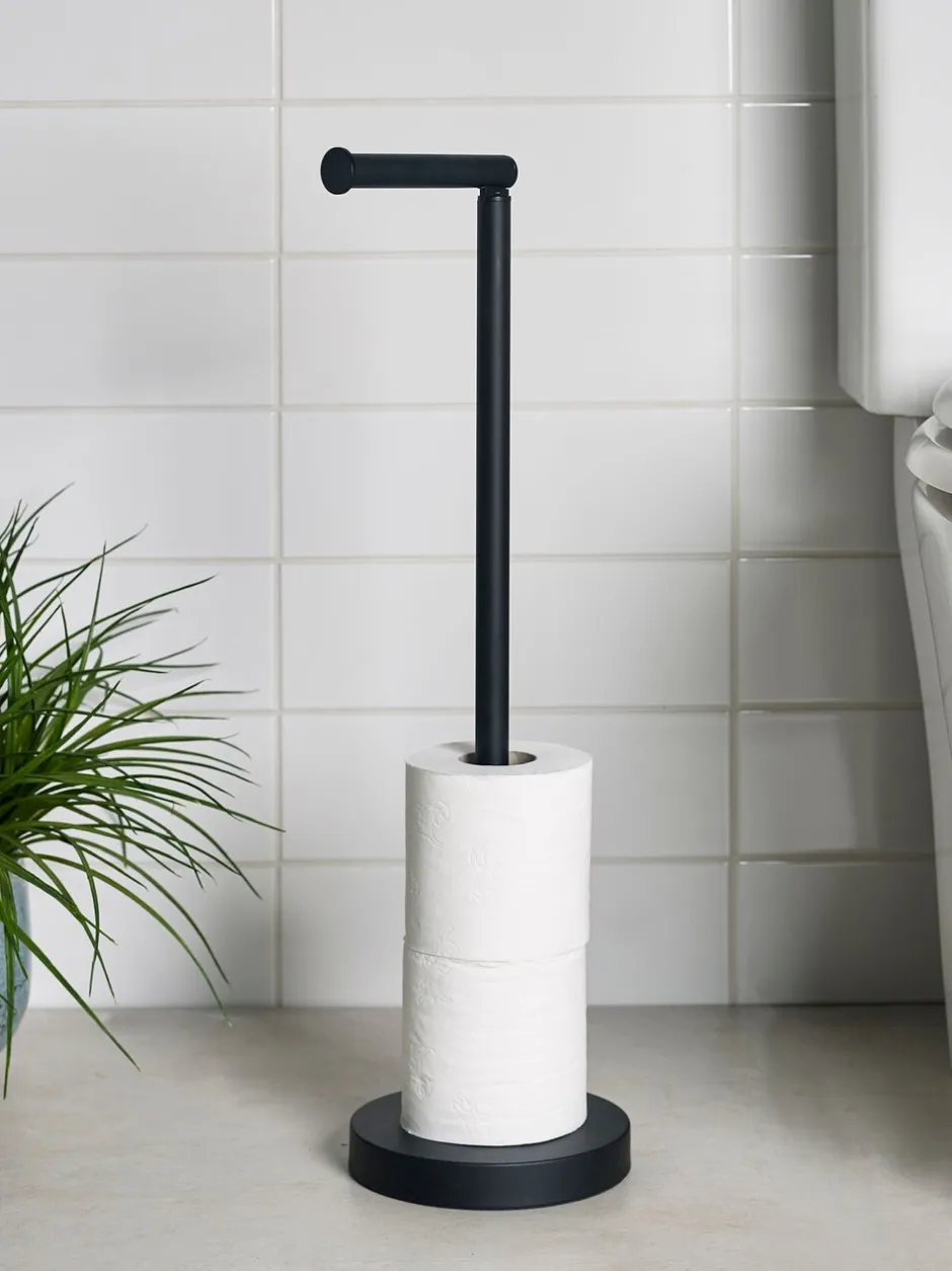 Badkameraccessoires|Next Toiletrolhouder met roterende bovenkant Zwart