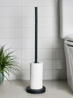 Badkameraccessoires|Next Toiletrolhouder met roterende bovenkant Zwart