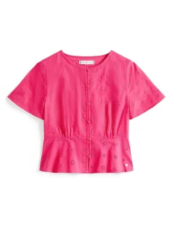 Overhemden En Blouses*Tommy Hilfiger Broderie Anglaise Short Sleeve Blouse