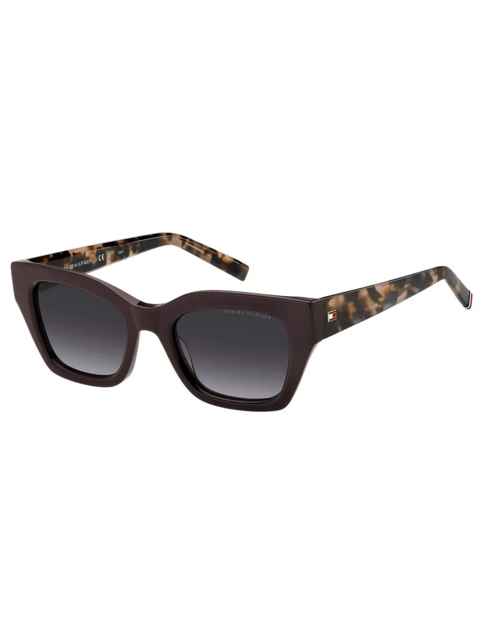 Zonnebril*Tommy Hilfiger Cat Eye Sunglasses in Burgundy and Pink Havana