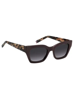 Zonnebril*Tommy Hilfiger Cat Eye Sunglasses in Burgundy and Pink Havana