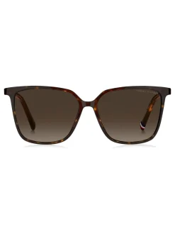 Zonnebril|Tommy Hilfiger Cat Eye Sunglasses in Havana