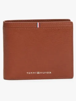 Portemonnees|Tommy Hilfiger Corporate Logo Leather Flap Bifold Wallet
