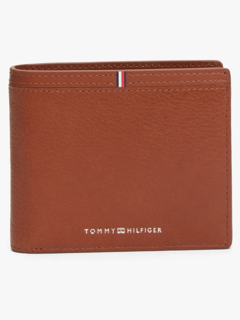 Portemonnees|Tommy Hilfiger Corporate Logo Leather Flap Bifold Wallet