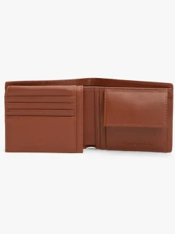 Portemonnees|Tommy Hilfiger Corporate Logo Leather Flap Bifold Wallet