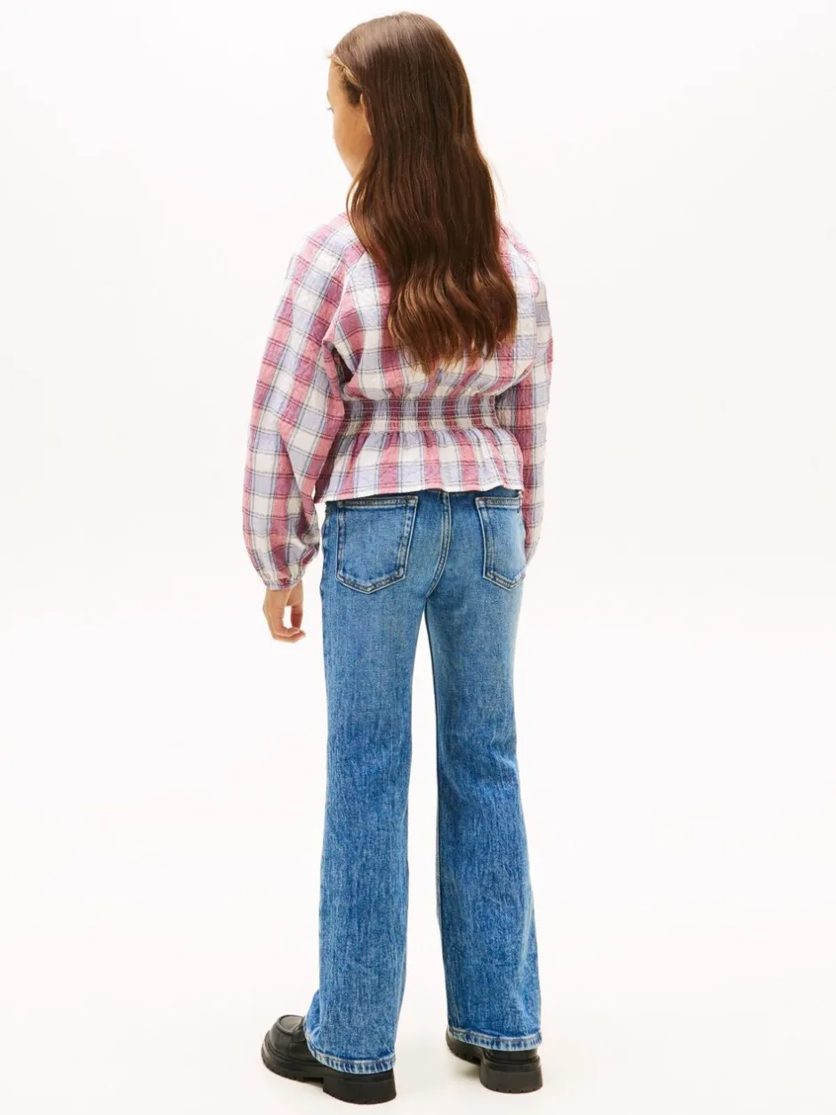 Overhemden En Blouses*Tommy Hilfiger Regular Fit Check Smock Detail Blouse