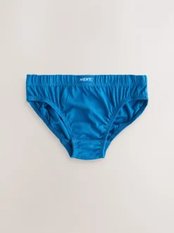 Ondergoed|Next - 100% katoenen slip verpakking van 10 (1,5 - 16 jr) Tonaal blauw