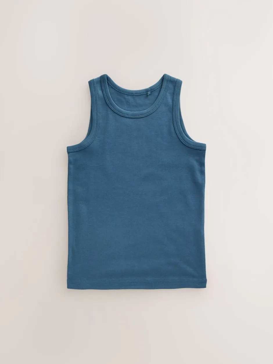 Tops|Multipacks*Next - Katoenen hemdjes 10 stuks (1,5-16jr) Tonaal blauw