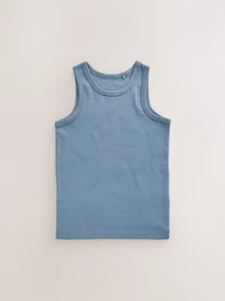 Tops|Multipacks*Next - Katoenen hemdjes 10 stuks (1,5-16jr) Tonaal blauw