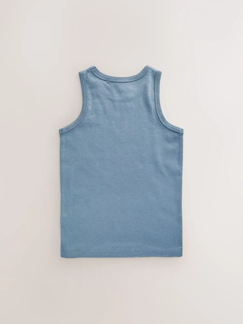 Tops|Multipacks*Next - Katoenen hemdjes 10 stuks (1,5-16jr) Tonaal blauw