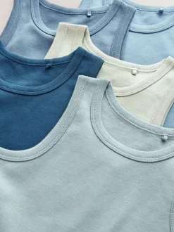 Tops|Multipacks*Next - Katoenen hemdjes 10 stuks (1,5-16jr) Tonaal blauw